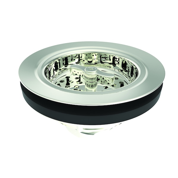 Brasstech Large Basket Strainer Set in Polished Nickel 120/15 Zoro